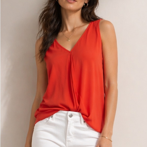 Lush Tops - Lush Red Sleeveless Top